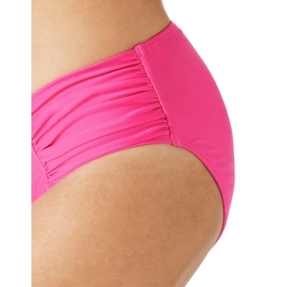 Ocean Blues Women's Hot Pink Ruched Sides Bikini Bottom Size XLarge - Picture 3 of 9